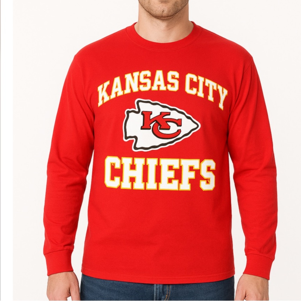 Licensed NFL Men’s Kansas City Chiefs Red Long Sleeve T Shirt